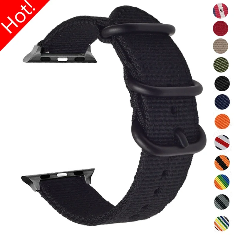 z tkaniny nylonowej do zegarka Apple Watch Band Ultra 2 49 mm 45 41 42 44 40 Bransoleta pętlą Iwatch Series 9 8 7 6 SE 5 4