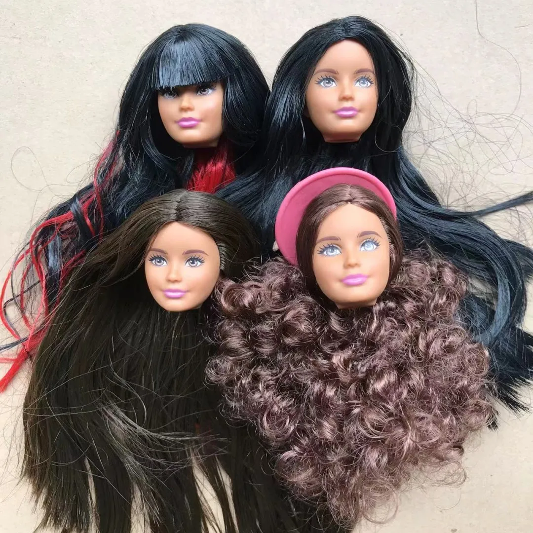 Ful Hair Doll Accessories Girl Collection Gift Toy Figures Heads