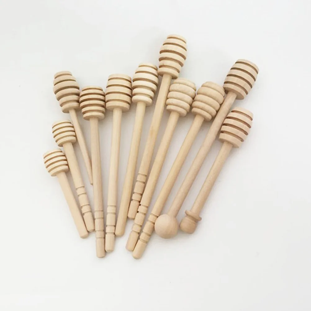

Honey Stick Dipper Wooden Stirrer Honeycomb Mini Wood Spoon Portable Drink Rod Wand Stirring Drizzle Mixing Sticks Syrup
