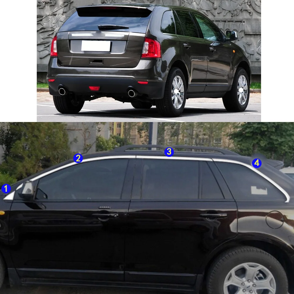 

Наклейка для стайлинга автомобиля из нержавеющей стали, украшение, столбик, окно, средняя полоса, отделка рамы, запчасти для Ford EDGE 2010-2014