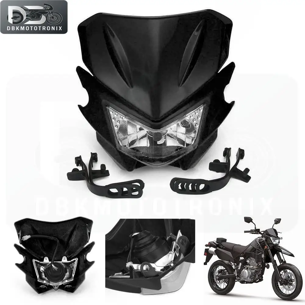 Фото Универсальная мотоциклетная фара для Kawasaki KLX10 KLX 110L KLX125 KLX125L KLX140 KLX140L, аксессуары для фар, эндуро, фара №1