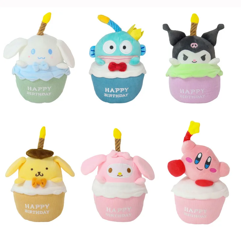 

Sanrio Cinnamorol My Melody Kuromi кавайная плюшевая кукла игрушки, украшения для торта на день рождения, мягкие плюшевые игрушки, подарки на день рождения,...