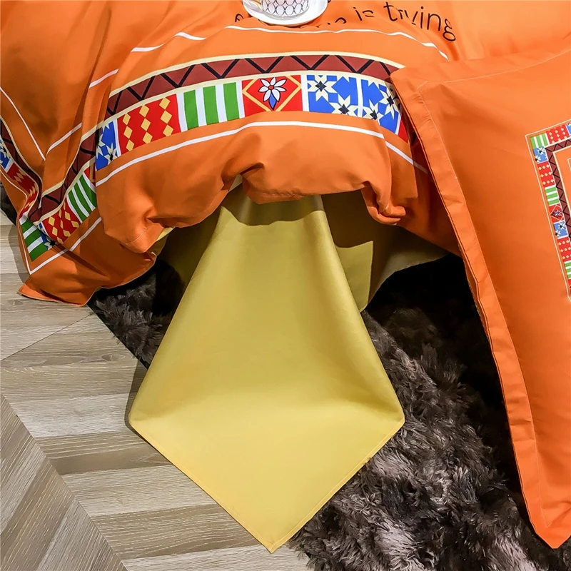 Luxury Egyptian Bedding Set Galloping Horse Printed Wedding Gift Sets Queen King Size Duvet Cover Flat Bed Sheeet | Дом и сад