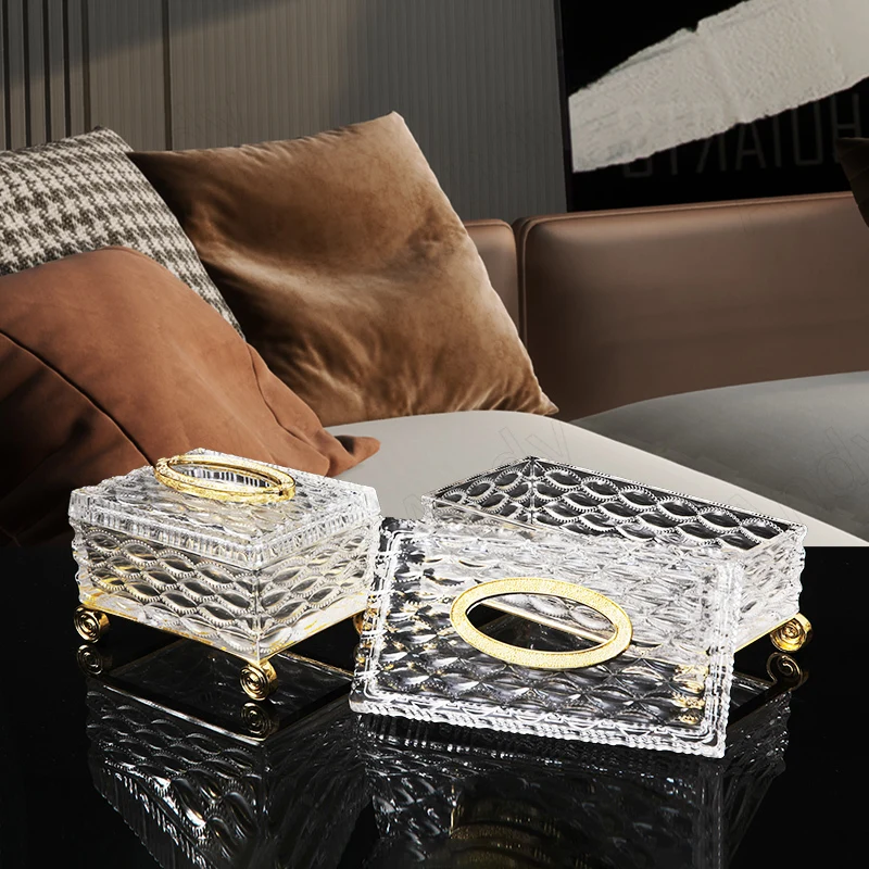 

Creative Grass Tissue Box Transparent Relief Decor Western Restaurant Paper Boxes Modern Living Room Desktop Napkin Organizer