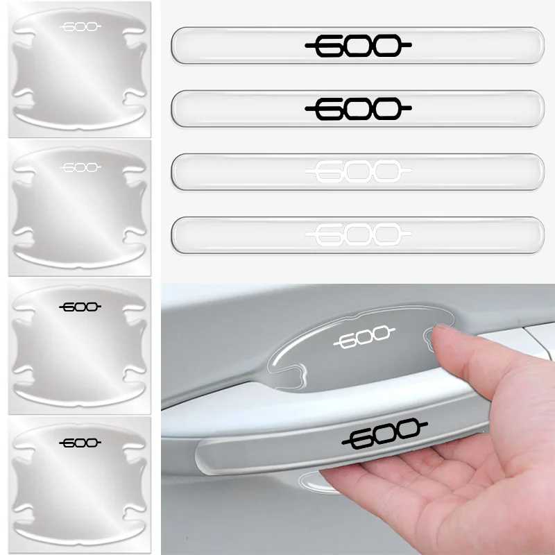 8 шт. прозрачный ТПУ автомобильная дверная ручка на запястье наклейка против