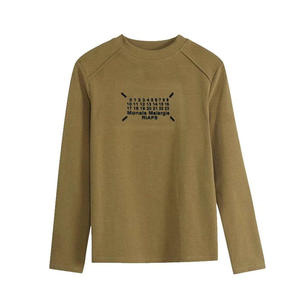 Женская футболка с длинным рукавом и круглым вырезом