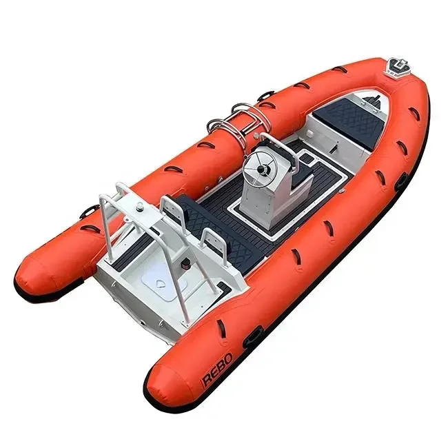 Роскошная надувная спортивная лодка RIB с алюминиевым корпусом 580 см и трубкой из
