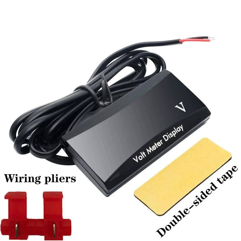 Мини Водонепроницаемый 12V-150V ЖК-дисплей Цифровой вольтметр Автомобильный Моторный Панельный Вольтметр Тестер Защита от обратного подключения