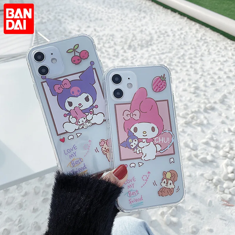 

Bandai Brand Kulome and Melody Clear Silicon Mobile Phone Case For iPhone XR Xs Max 8Plus 11 12 13 Pro Max Phone Cases