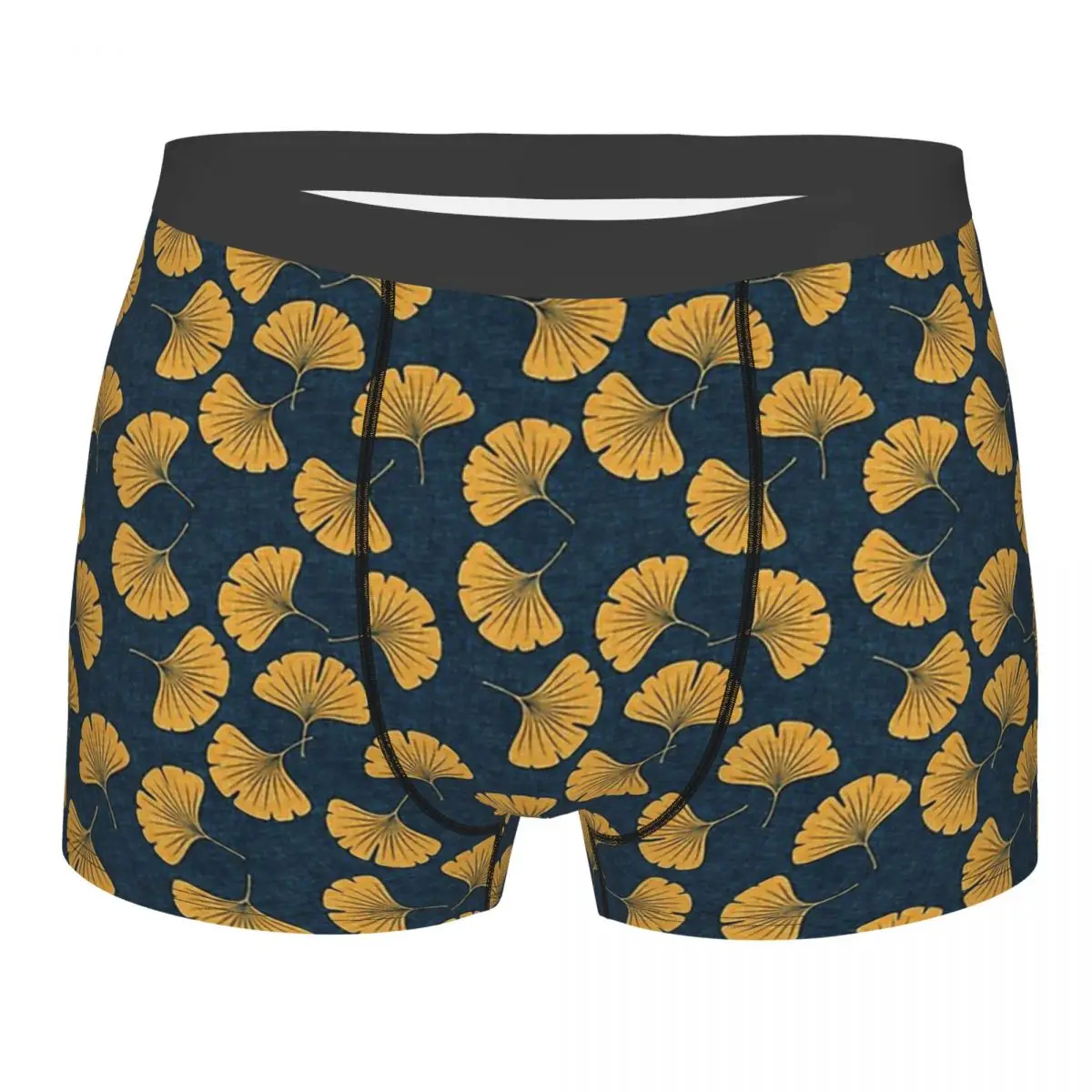 

Ginkgo Biloba Gingko Leaves Blue Underpants Cotton Panties Men's Underwear Print Shorts Boxer Briefs