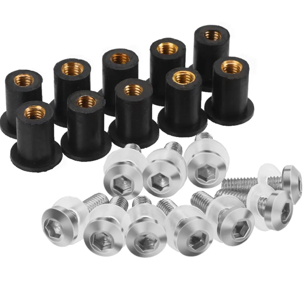 

5 мм 10 шт. комплект болтов для дефлекторов лобового стекла для Kawasaki ZX6R ZX-6R ZX 6R ZX7R ZX9R ZX10R ZX-10R ZX12R ZX14R Versys1000