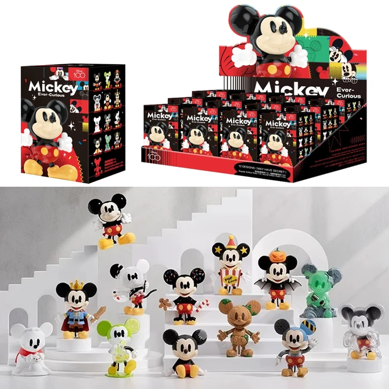 

Disney 100 Anniversary Mickey Ever-Curious Series Blind Box Anime Action Figure Toys Fashion Model Decoration Children's Gifts