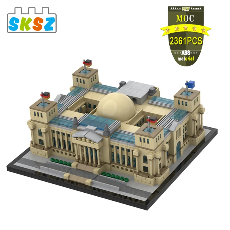 

Moc Reichstag-Berlin Simulation Architecture House Children Bricks Assemble Building Blocks Collection Kids Toys for Gitfs