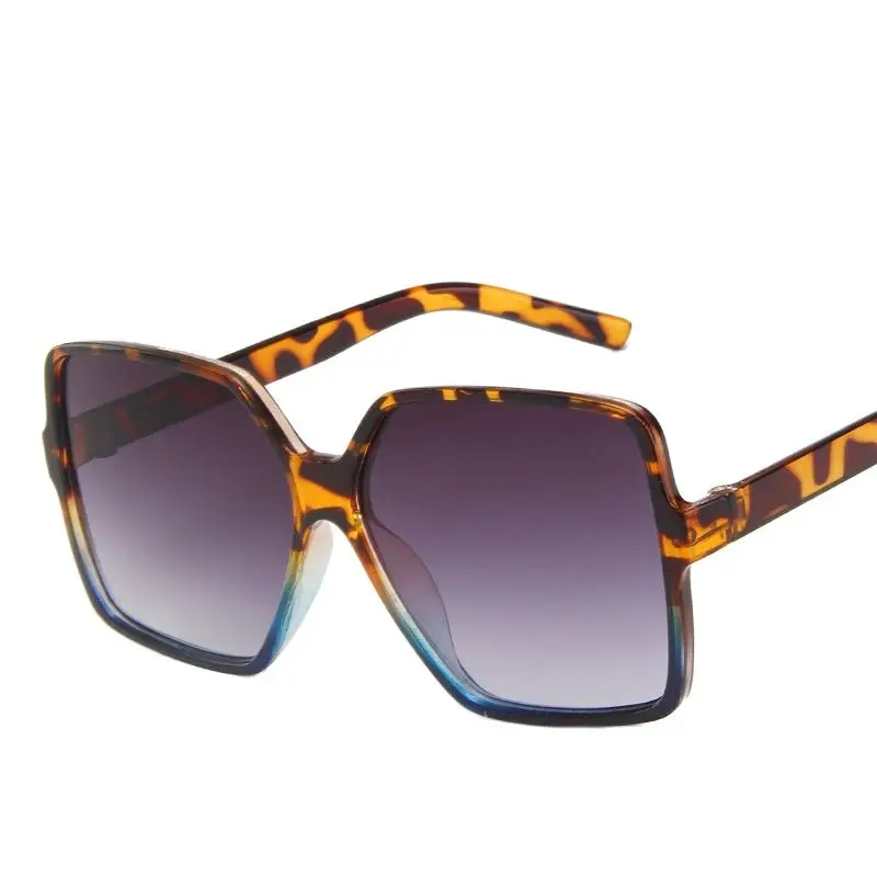 

New European And American Fashion Sunglasses Leopard Print Large Frame Eyewear Men Women Retro Glasses