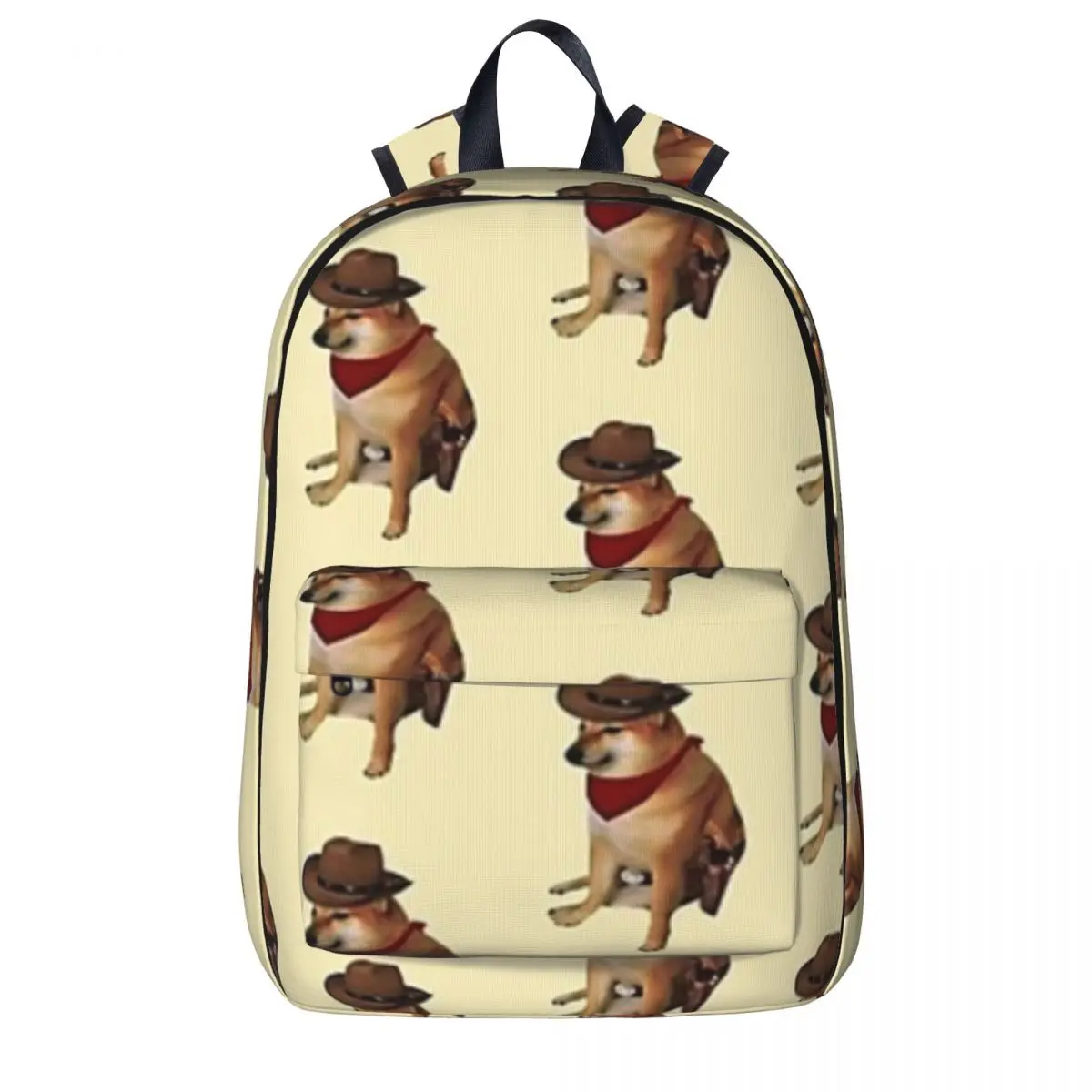 

Cheems Doge Cowboy Backpack Waterproof Student School Bag Laptop Rucksack Travel Rucksack Large Capacity Bookbag