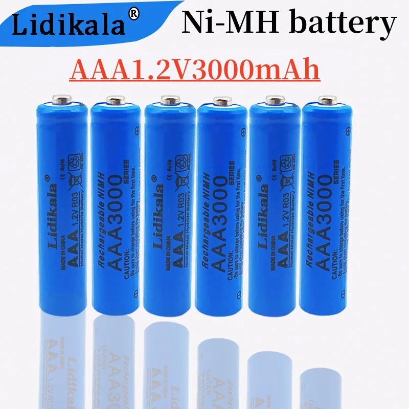 

New Lidikala High quality 1.2V AAA 3000mAh Nickel Hydrogen Battery Alkaline 1.2V Clock Toy Camera Battery Rechargeable Battery