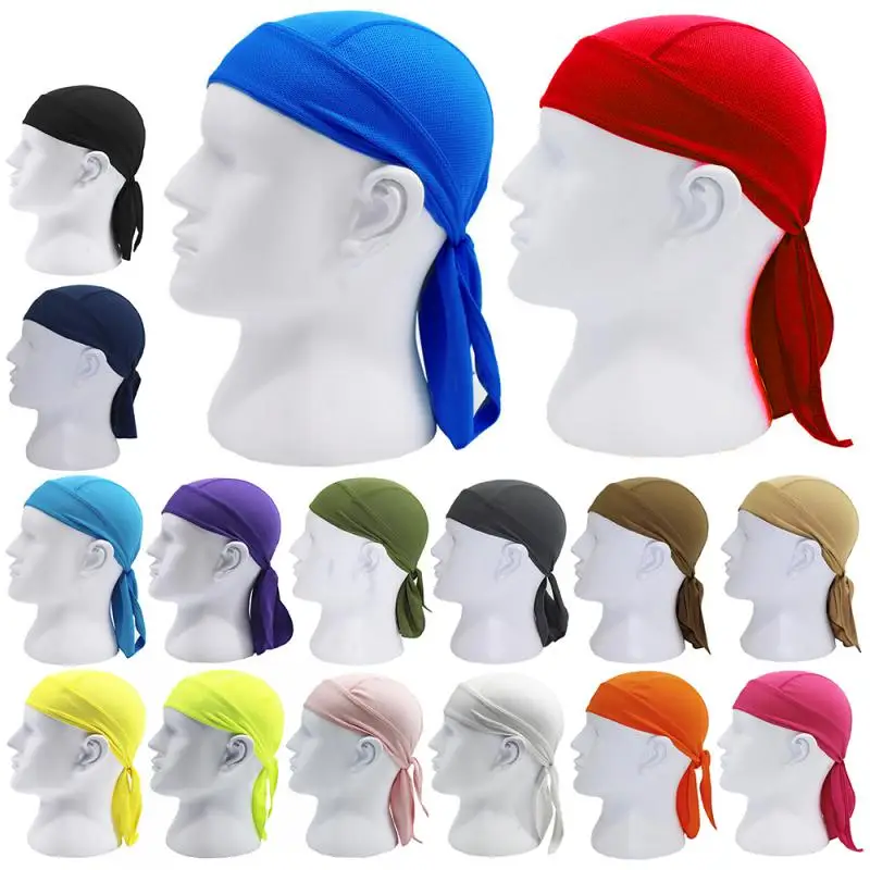 

Outdoor riding quick-drying sports headband moisture wicking breathable sunscreen hood pirate scarf small cap