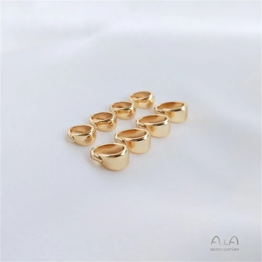14k Copper Wrapped Genuine Gold Melon Seed Buckle Handcrafted DIY Jewelry Accessories Necklace Pendant Bead C047
