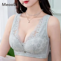 meooliisy plus size push up bras for women full cup no wire everyday lingerie sexy lace plunge brassiere