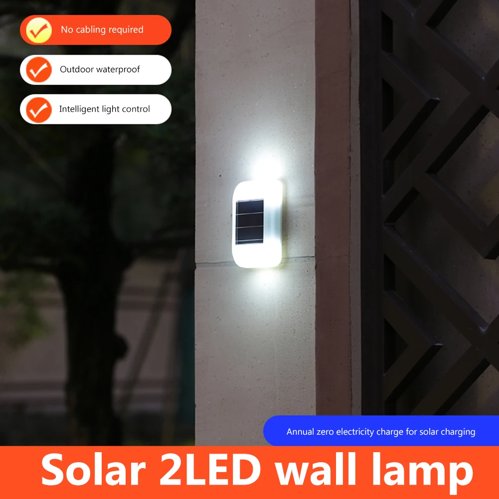 

Светодиодный уличный светильник на солнечной батарее, легкая установка, настенный декоративный светильник, прочный фонарь, экзогенное свечение для двора и парка