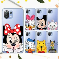 cute mickey mouse pooh for xiaomi civi mi poco x3 nfc f3 gt m4 m3 m2 x2 f2 pro c3 f1 soft tpu transparent phone case capa