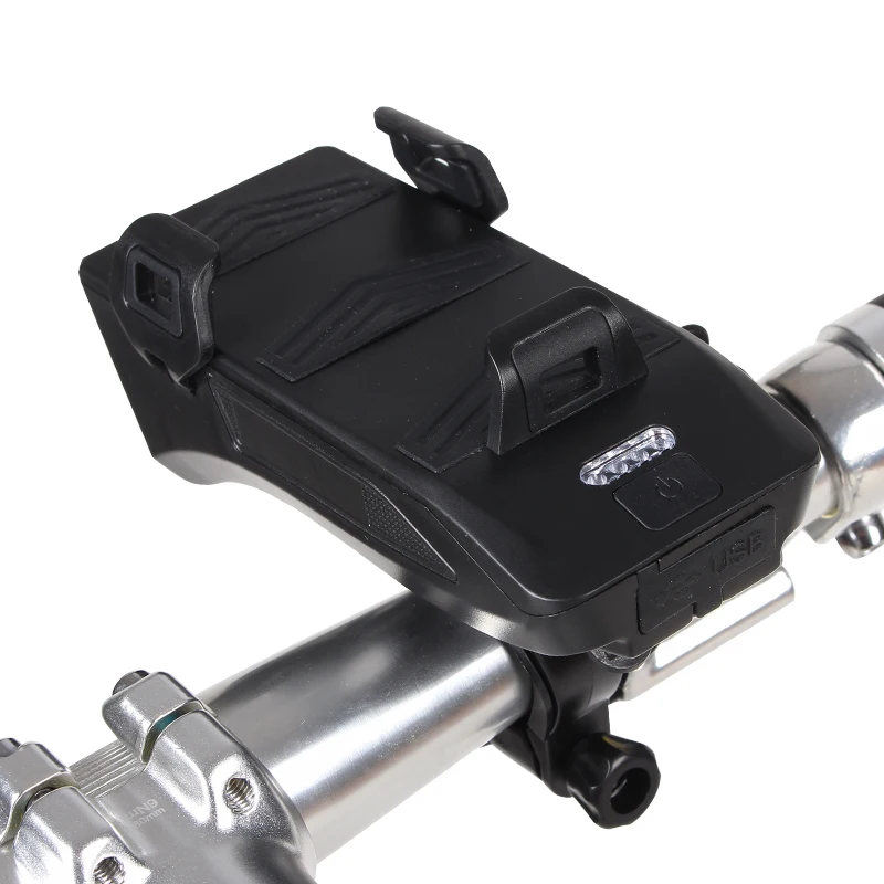 

Premium Quality Motorcycle Bike Handlebar Mobile Phone Holder With Front Light