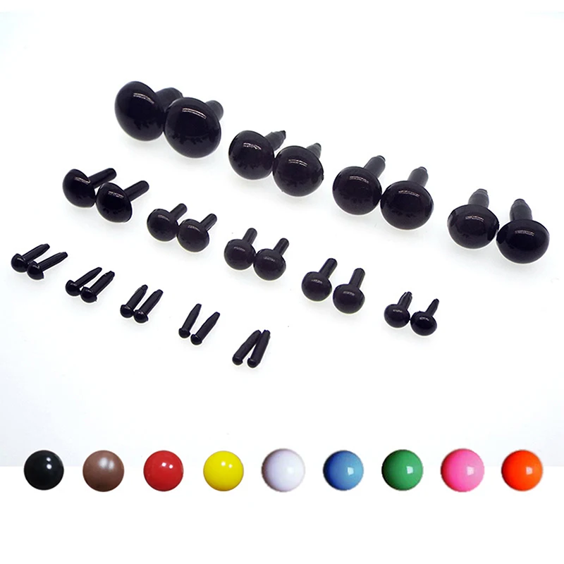 

20pcs Safety Eyes Black Color Fit for Crochet /Stuffed /Amigurumi Doll With Washers 4.5mm/5mm/5.5mm/6mm