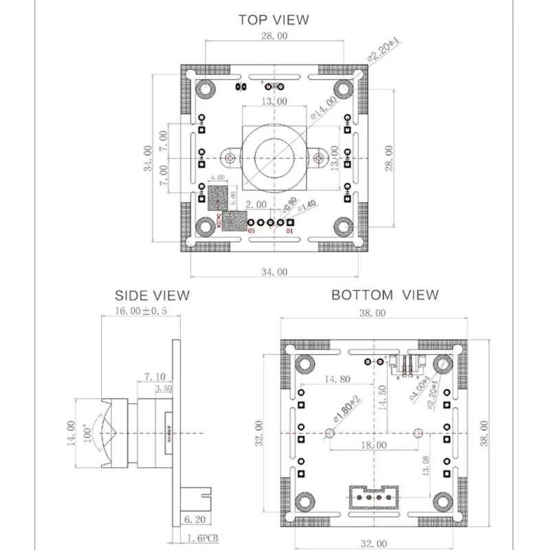 OV9281 Черно-белый модуль USB-камеры с датчиком для отслеживания глаз Прямая поставка