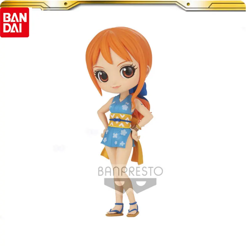 

14cm Bandai Genuine Q Posket One Piece Anime Figure Nami Action Figures Model PVC Collectibles Toys Ornament Room Decor Gifts