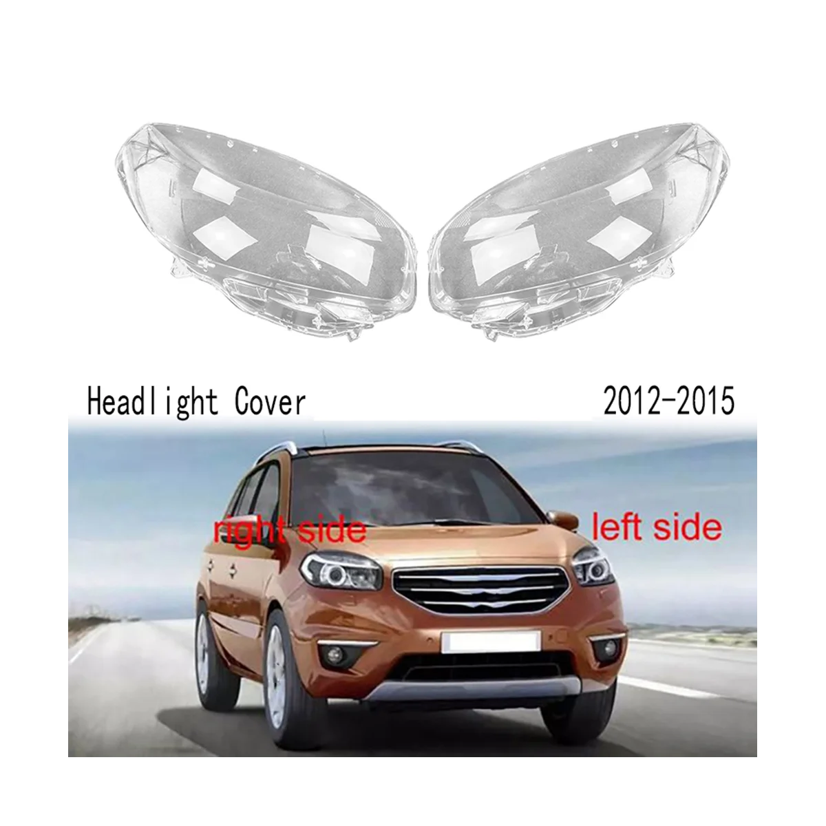 

Накладка на правую фару, прозрачная накладка на объектив, накладка на фару для Renault Koleos 2012-2015