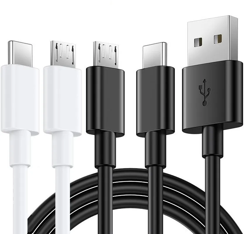 

1M 2M 3M Fast Charging Type c Usb-C Micro 5pin USb Data Charger Cable Cord Line For Xiaomi Samsung htc lg huawei andorid phone