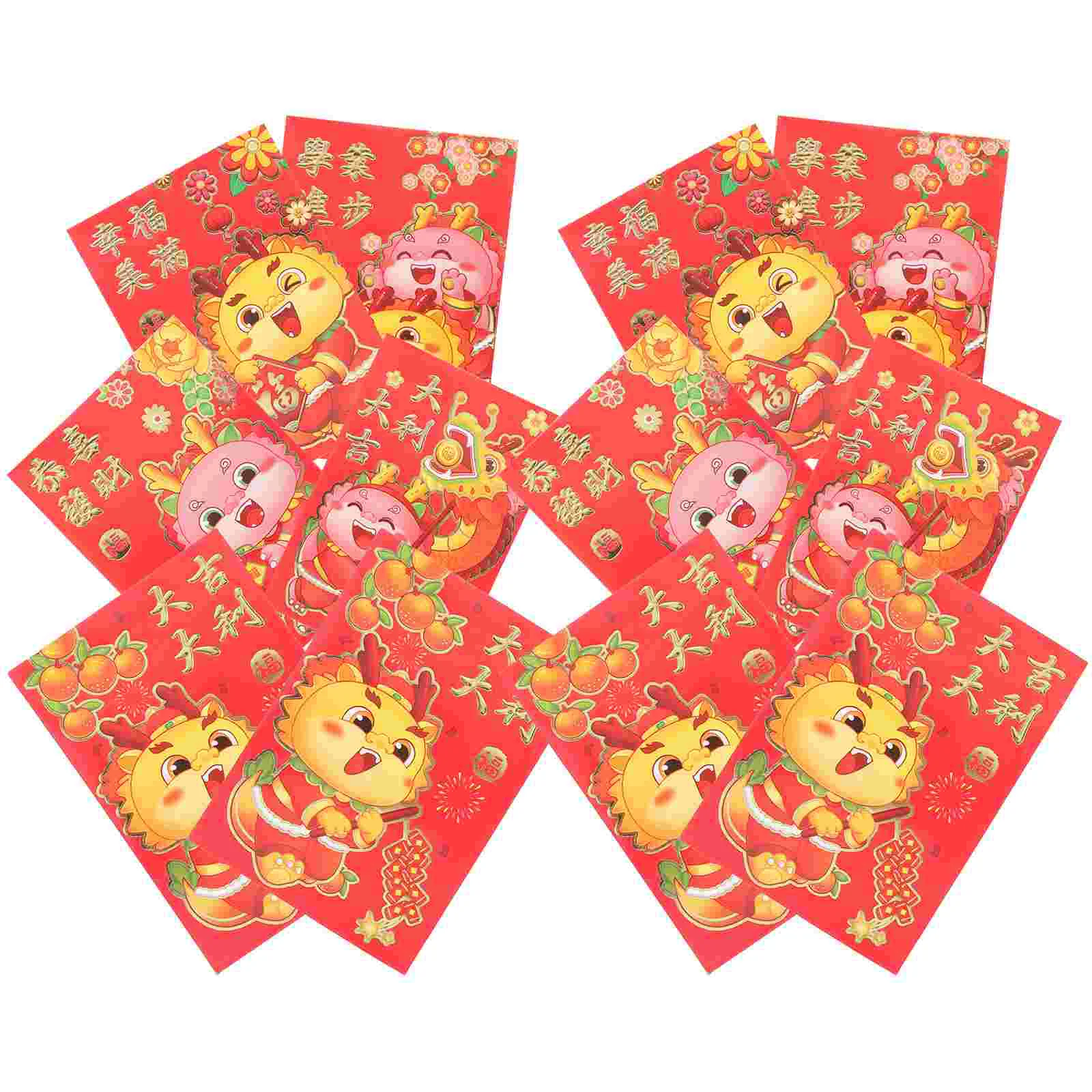 

30 Pcs Envelopes Red Luck Money Bag Chinese New Year Packets Decorative Paper Spring Festival