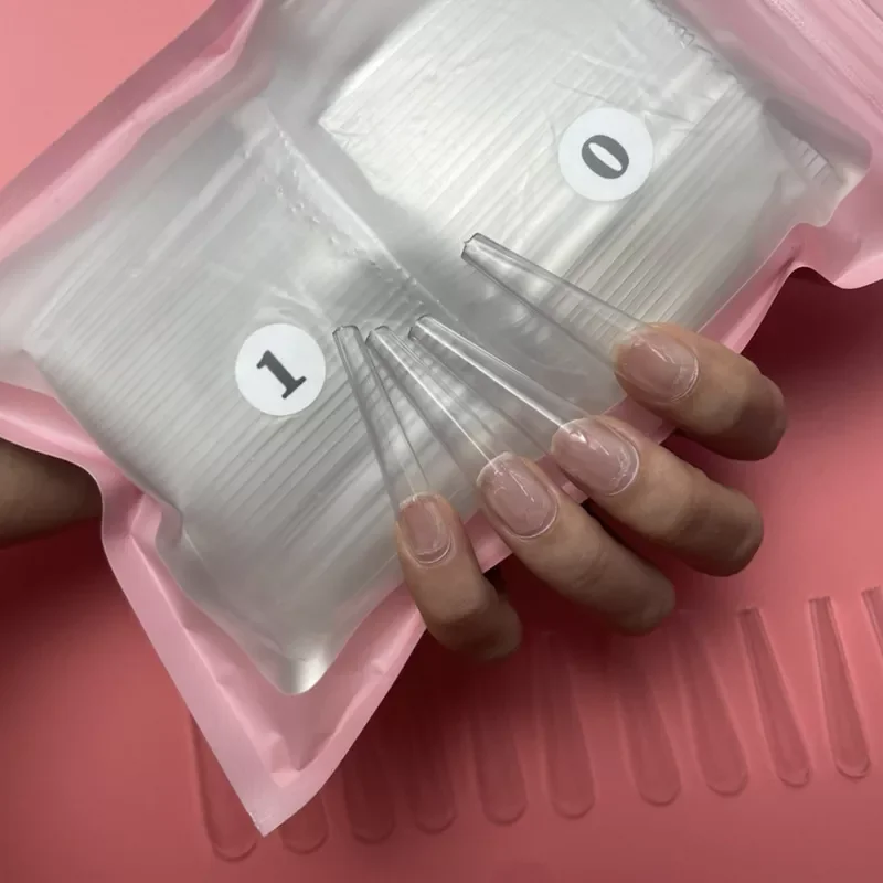 

3XL Ballet Extra Long Full Cover False Nail Tips Artificial Acrylic False Nail Tips Clear Press On Manicure Tool