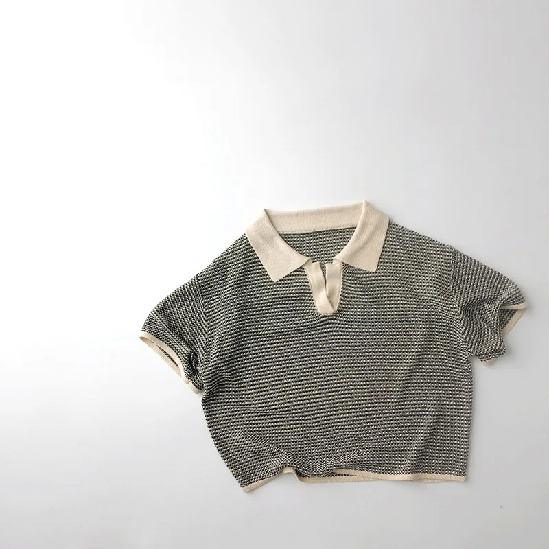 

Детская одежда, футболка для мальчиков, одежда с отложным воротником для мальчиков, мягкая и крутая детская футболка, детская одежда, одежда для мальчиков