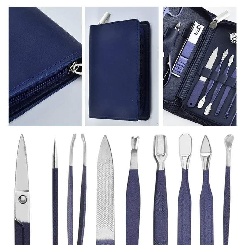 

4/7/10/12/15/18pcs Manicure Set Nail Clippers Travel Grooming Kits with Package E74C