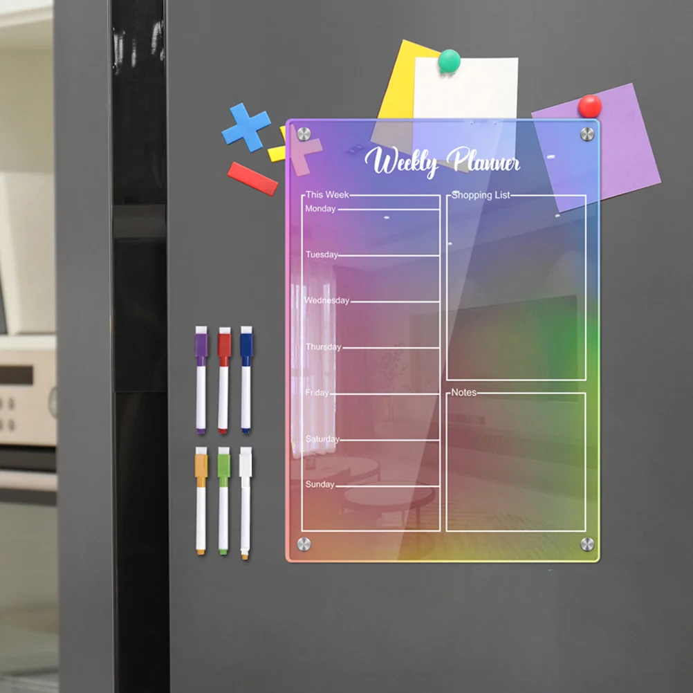 

Erasable Writing Board Refrigerator Schedule Daily Planning Kitchen Fridge Do List Acrylic Magnetic Office Weekly Dry Erase