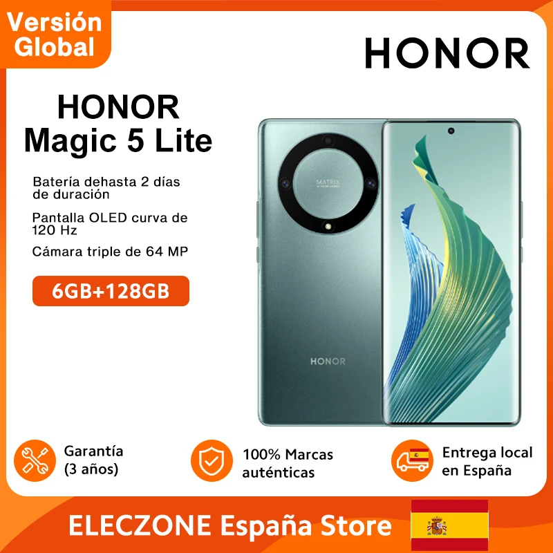 Versione Globale Honor Magic 5 Lite 5G Smartphone Snapdragon 695 6.67 Pollici Amoled Display 64Mp Fotocamera 5100Mah Batteria X9A Mobile
