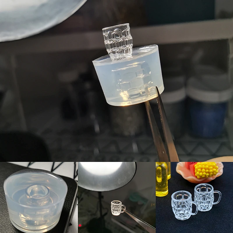 

Мини-форма 1:12 миниатюрная кукольная чашка для воды стакан для пива чашка для молока и чая силиконовая форма «сделай сам» Аксессуары для кукольного дома (только форма)