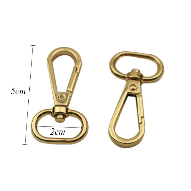 5Pcs 2cm Inner Diameter Metal Belt Carabiners DIY Hardware Accessories Swivel Collar &amp Key Clips Oval Pet Leash 4 Color |