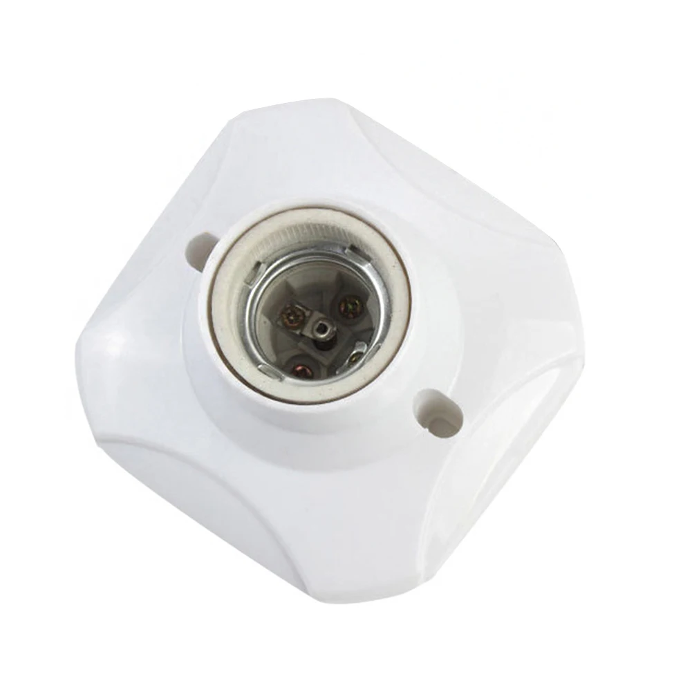 

E27 Flame Retardant Ceiling Square Base Bulb Living Room Heat Resistant Ceramic Screw Home Light Socket Universal Lamp Holder