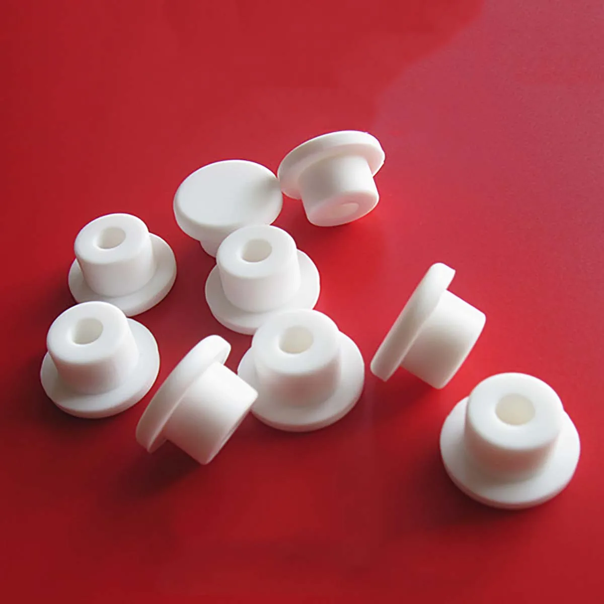 

10/20/30Pcs Silicone Rubber Stoppers 15/15.5/16/16.5/17mm White T-shape Bore End Caps Inserts Seal Plugs Shock-absorbing Pad