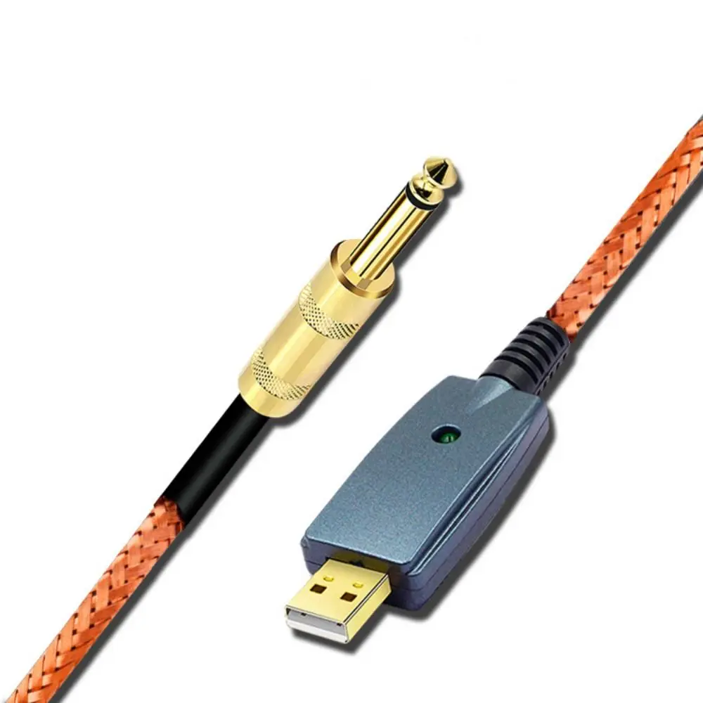 6 35 мм USB-кабель для гитары патч-корд интерфейсный аудиокабель синий USB-разъем