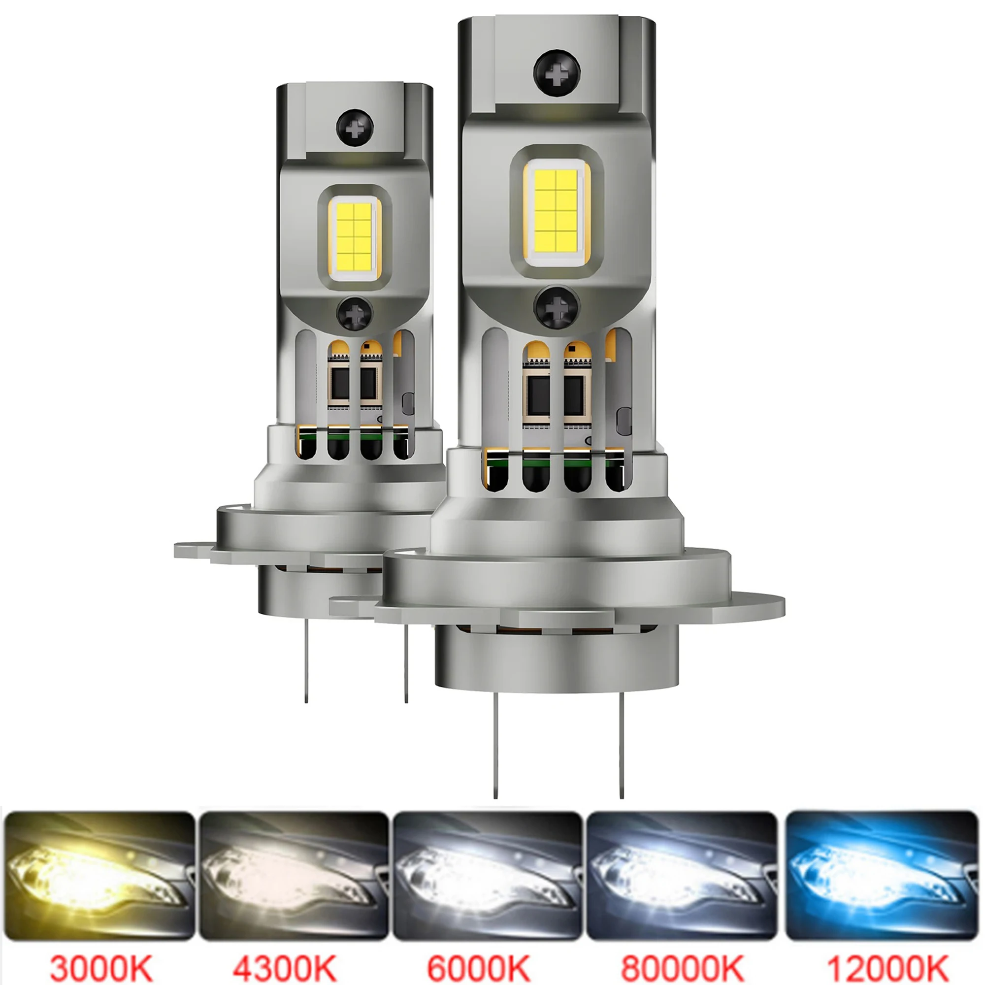 300W Turbo H7 H11 Светодиодные лампы для фар CANBUS Lights 30000LM H4 ...