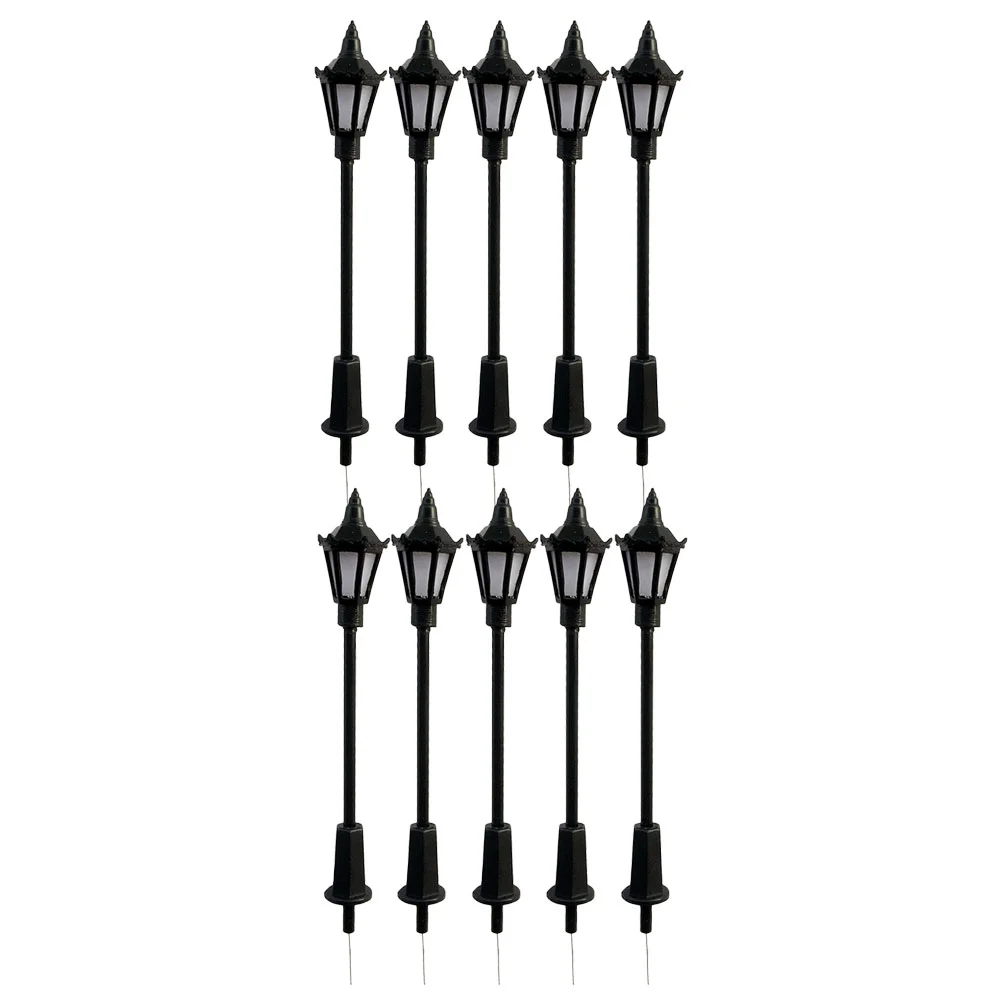 10 шт. реквизит модель уличного фонаря декор рождественская деревня пост абс для