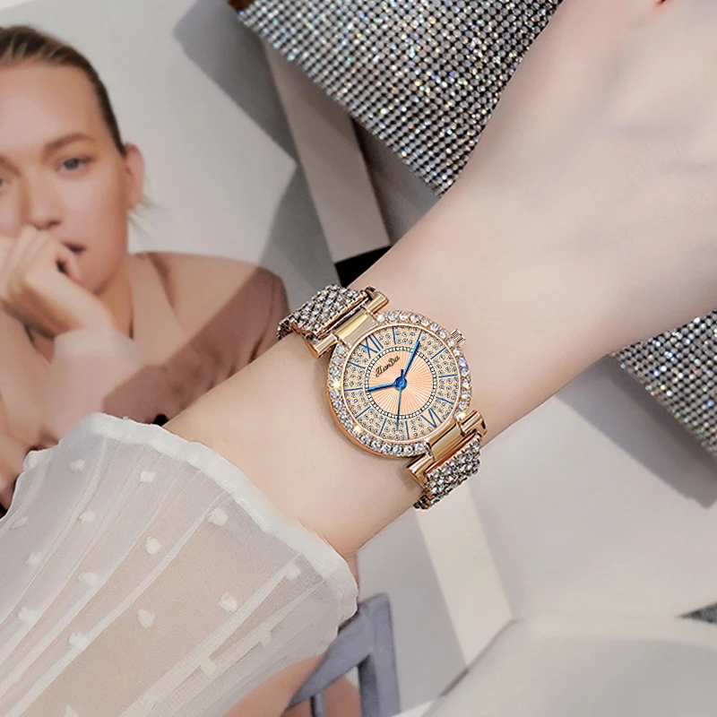 JLANDA New Fashion Elegance Ladies With Diamond Luxury Quartz Watch Stainless Steel Strap Waterproof Watches Relogio Feminino