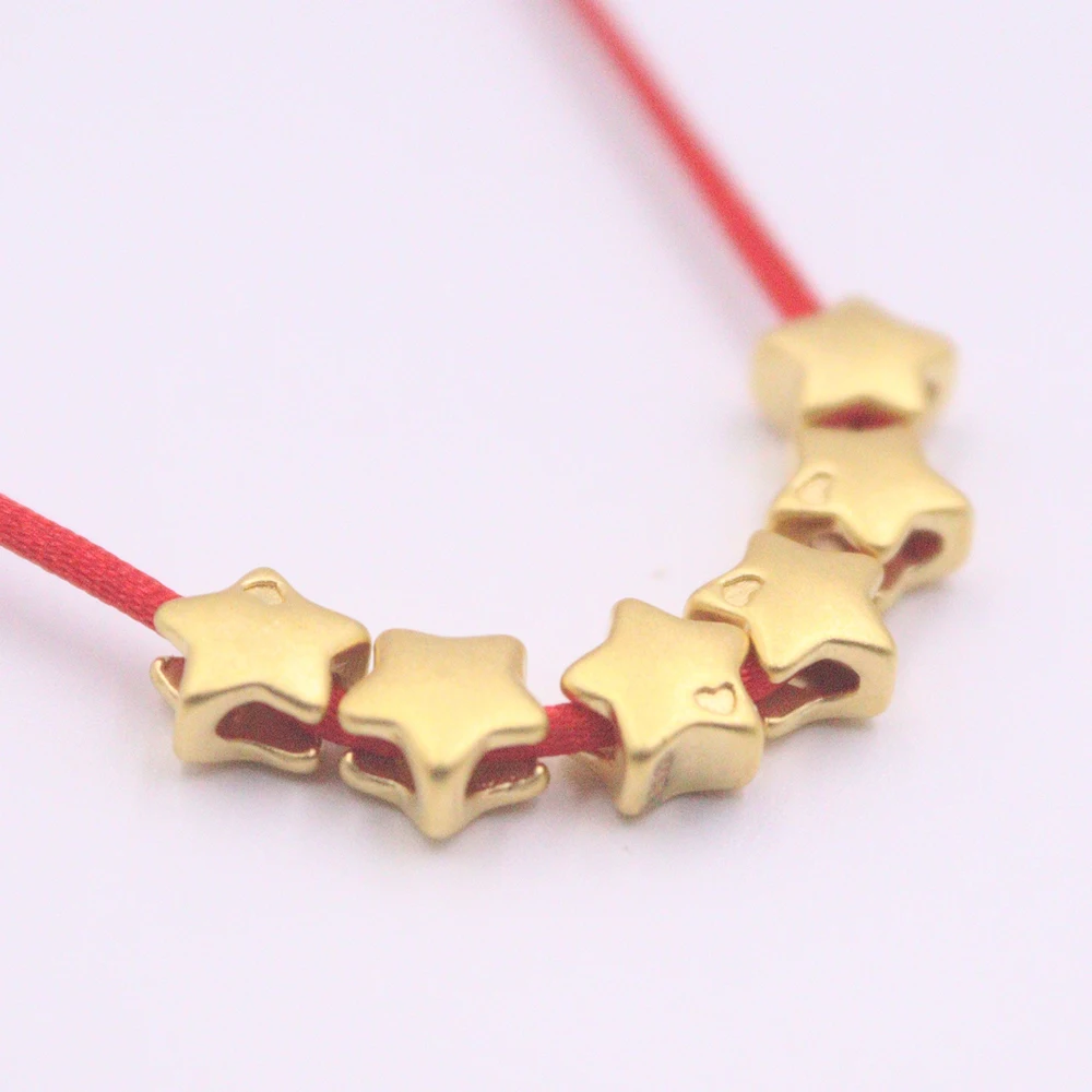 

1PCS Real 999 24k Yellow Gold Pendant For Women 3D Loving Heart Star DIY Loose Bead /0.15g