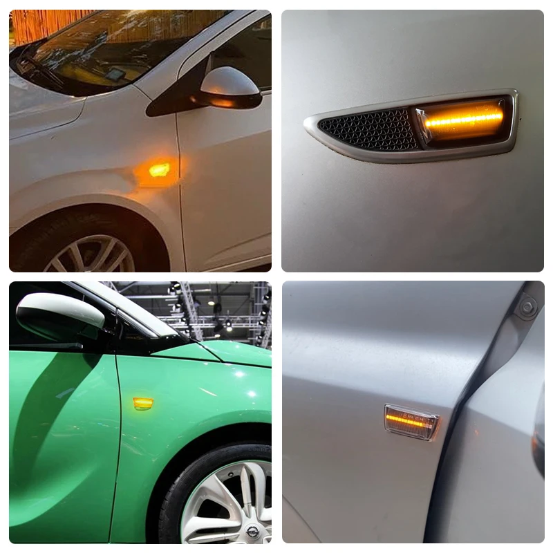 Фото Для Opel Astra H Zafira B Corsa D Insignia A Meriva B Adam Chevrolet Cruze светодиодный боковой габаритный фонарь на крыло указатель поворота янтарные огни №4