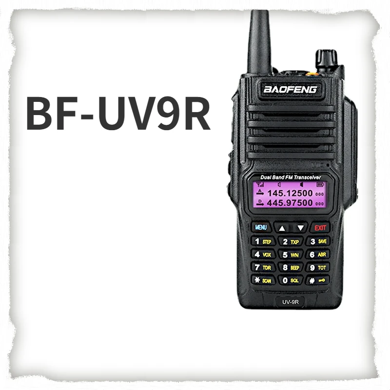 Baofeng Walkie Talkie Uv-9r 8W High Power IP67 Waterproof Outdoor