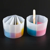 5 grids silicone mold divider cup drawing resin mixing cups reusable crystal epoxy resin molds painting color distributing cups