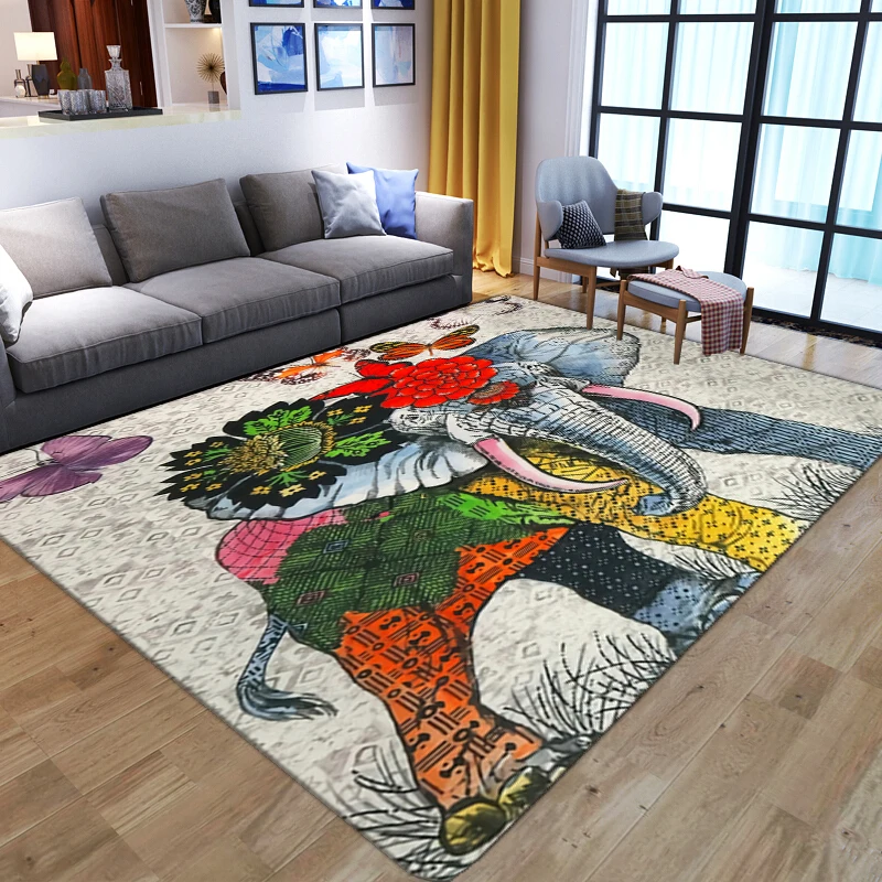 3D cartoon octopus printed rugs and carpets for home living room kids bedroom sofa decor soft anti-slip floor mat parlor doormat images - 6